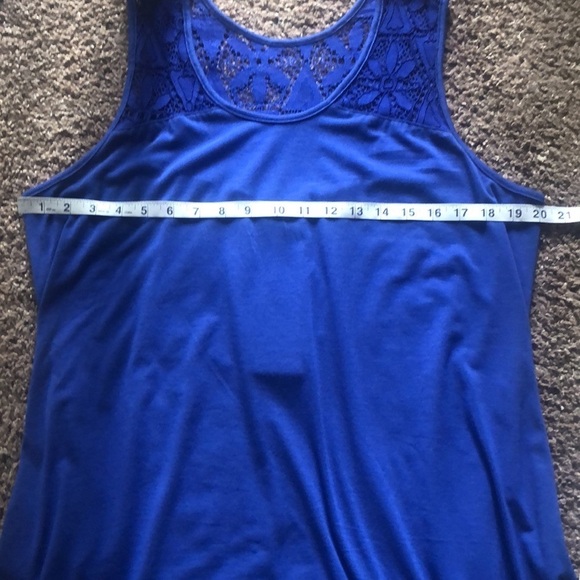 NWT Simply Noelle blue lace shift pocketed midi dress size large - Picture 13 of 15
